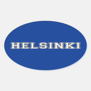 Pegatina Ovalada Helsinki Finlandia