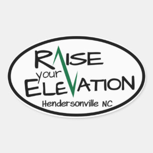 Pegatina Ovalada Hendersonville NC Elevar tu cosecha de Oval de ele