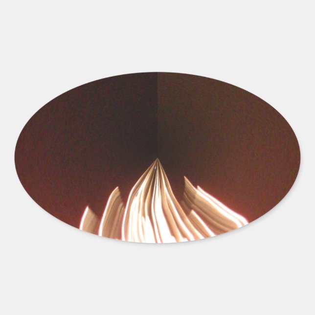 Pegatina Ovalada Hermoso resumen del arte de la llama (Anverso)