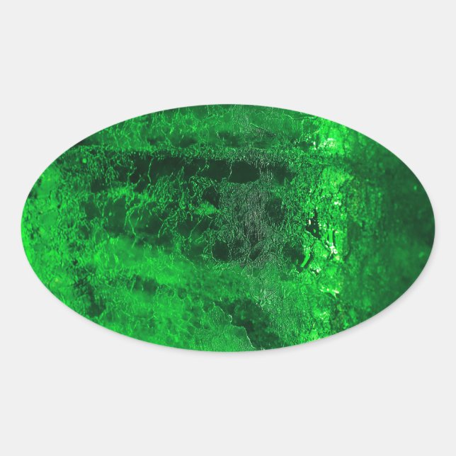 Pegatina Ovalada Hielo - Glacial - Hermoso! (Anverso)