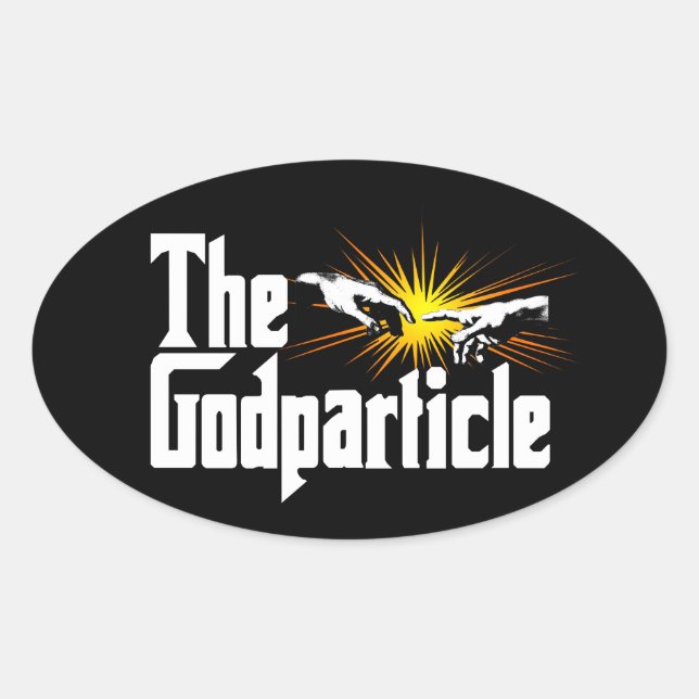 Pegatina Ovalada Higgs Boson La partícula Diosa - Nerd De Física Gr (Anverso)