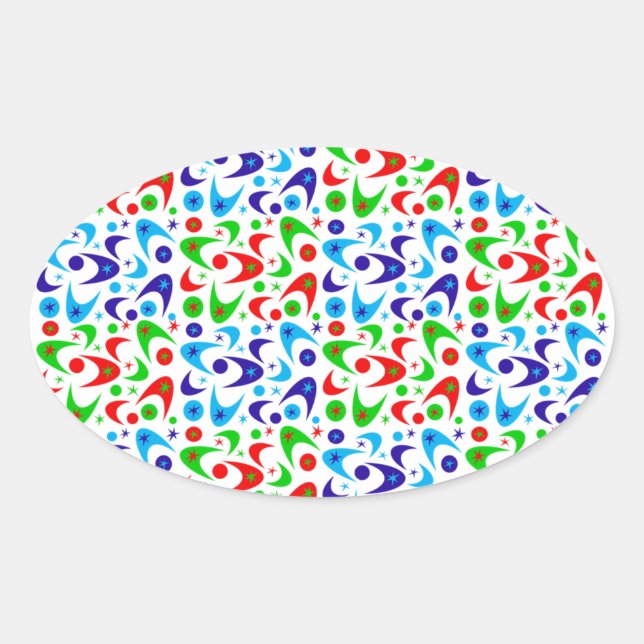 Pegatina Ovalada Holiday Boomerangs (Anverso)