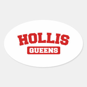 Pegatina Ovalada Hollis, Queens, NYC