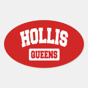 Pegatina Ovalada Hollis, Queens, NYC