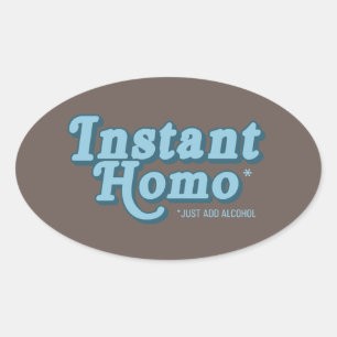 PEGATINA OVALADA HOMO INSTANTÁNEO