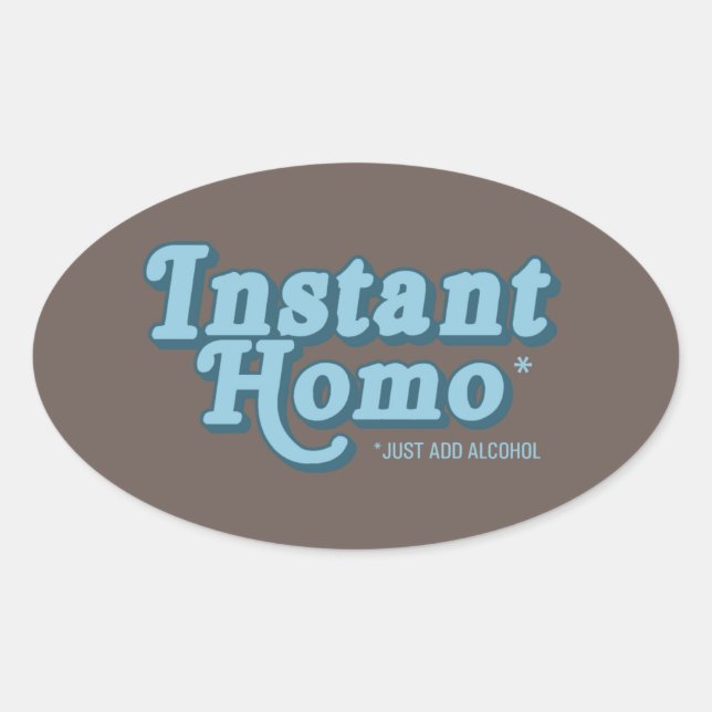 PEGATINA OVALADA HOMO INSTANTÁNEO (Anverso)