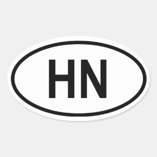 Pegatina Ovalada Honduras "HN"