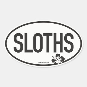 Pegatina Ovalada Honk si te encantan SLOTHS