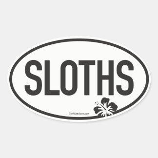 Pegatina Ovalada Honk si te encantan SLOTHS