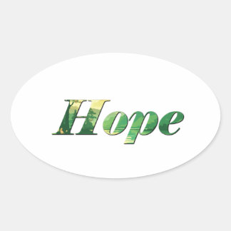 Pegatina Ovalada Hope.