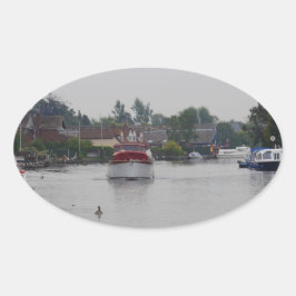 Pegatina Ovalada Horning en el río Bure