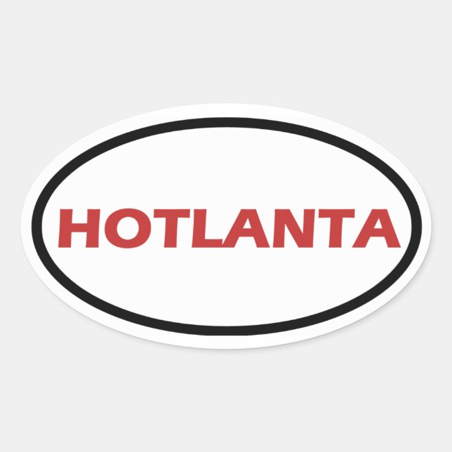 PEGATINA OVALADA HOTLANTA (Anverso)