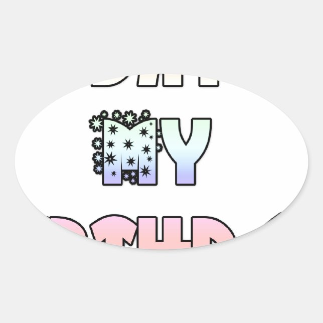 Pegatina Ovalada Hoy es mi arte de cumpleaños (Anverso)