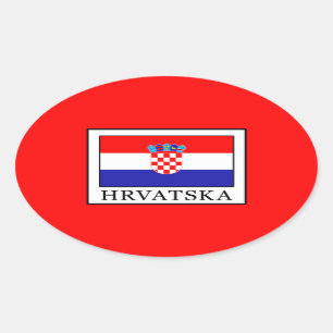 Pegatina Ovalada Hrvatska