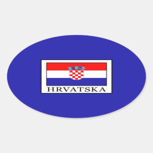 Pegatina Ovalada Hrvatska