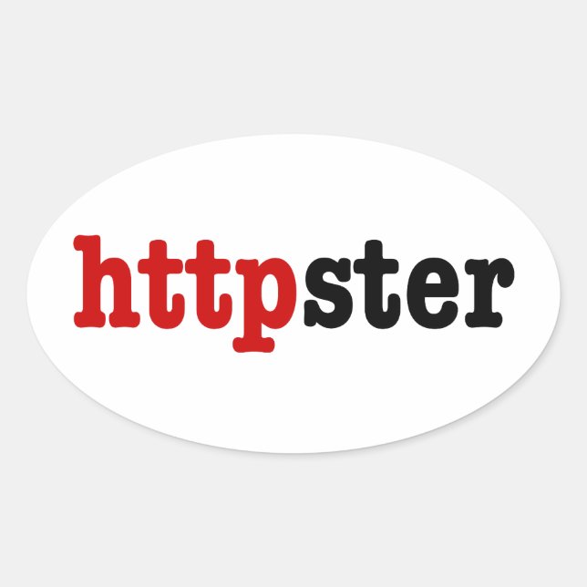 Pegatina Ovalada httpster (Anverso)