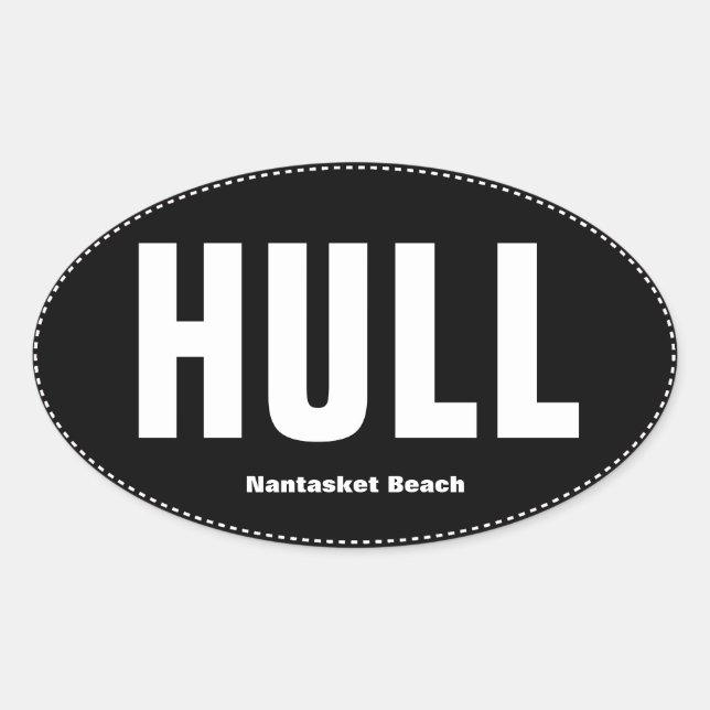 Pegatina Ovalada Hull Nantasket Beach Oval Bumper Sticker (Anverso)