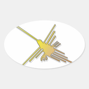 Pegatina Ovalada Hummingbird