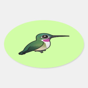Pegatina Ovalada Hummingbird