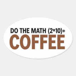 Pegatina Ovalada humor divertido del profesor de matemáticas Meme c