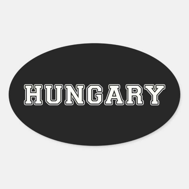Pegatina Ovalada Hungría (Anverso)