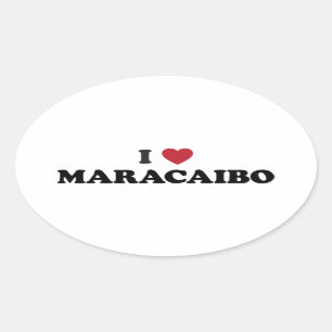 Pegatina Ovalada I corazón Maracaibo Venezuela