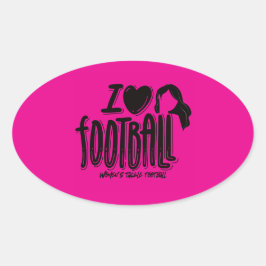 Pegatina Ovalada I Love WTF 