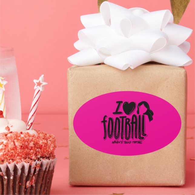 Pegatina Ovalada I Love WTF  (Fiesta)