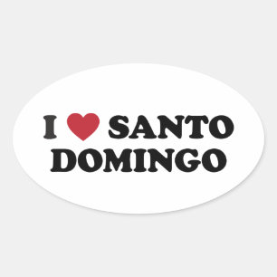 Pegatina Ovalada I República Dominicana de Santo Domingo del
