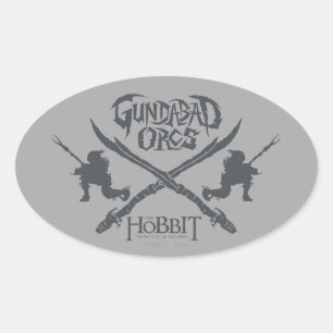 Pegatina Ovalada Icono de la película de Gundabad Orcs