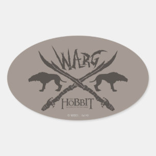 Pegatina Ovalada Icono de la película de Warg
