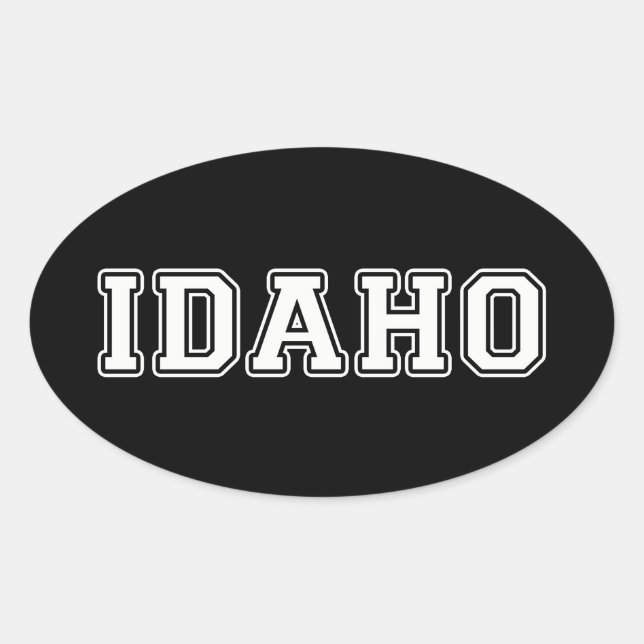 Pegatina Ovalada Idaho (Anverso)
