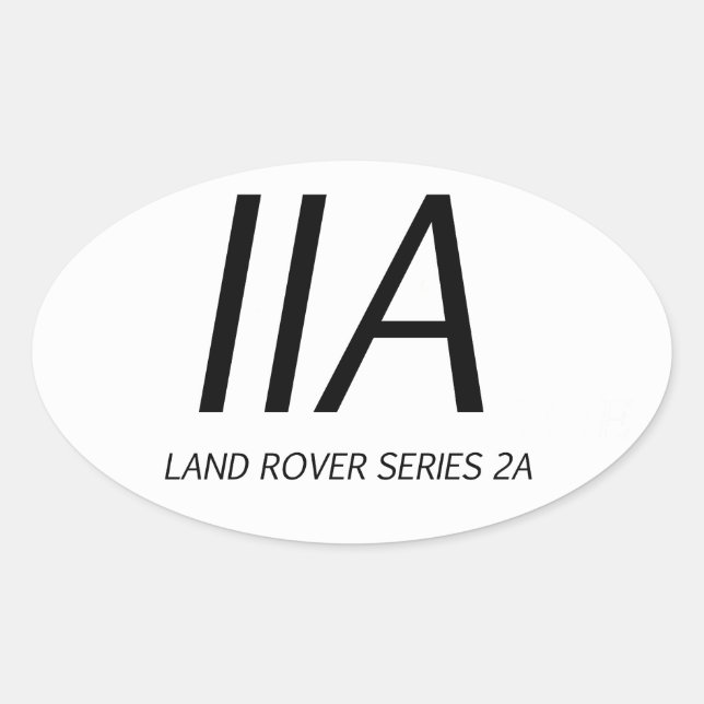 Pegatina Ovalada IIA Land Rover Series IIA (Anverso)