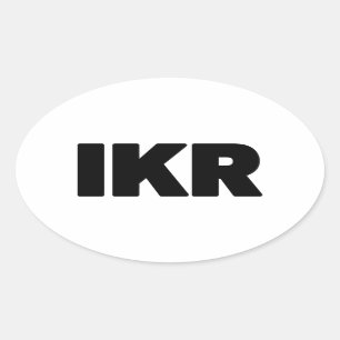 Pegatina Ovalada IKR   Jerarquí de texto
