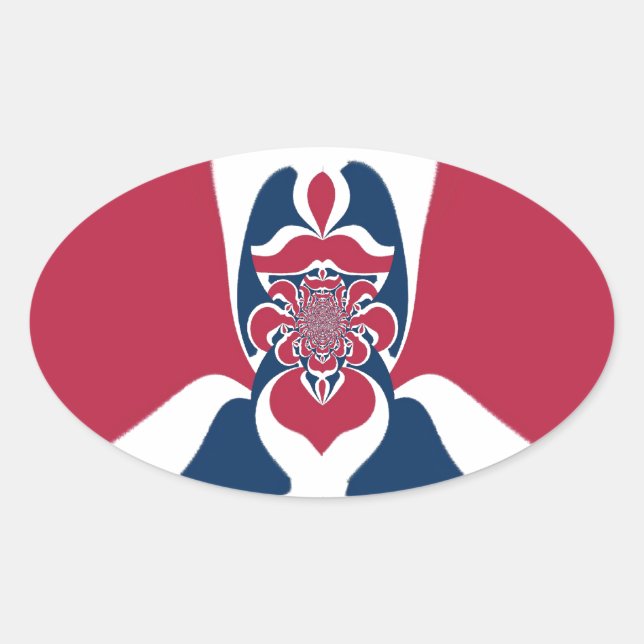 Pegatina Ovalada Impresión de arte de E.T. asombrosa (Anverso)