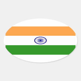 Pegatina Ovalada India - Bandera nacional india