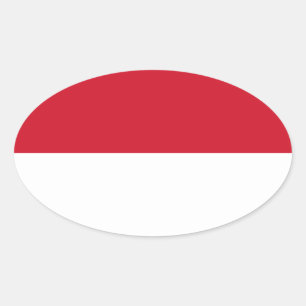Pegatina Ovalada Indonesia - Bandera indonesia