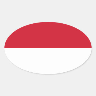Pegatina Ovalada Indonesia - Bandera indonesia