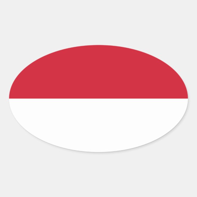 Pegatina Ovalada Indonesia - Bandera indonesia (Anverso)