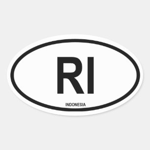Pegatina Ovalada Indonesia "RI "