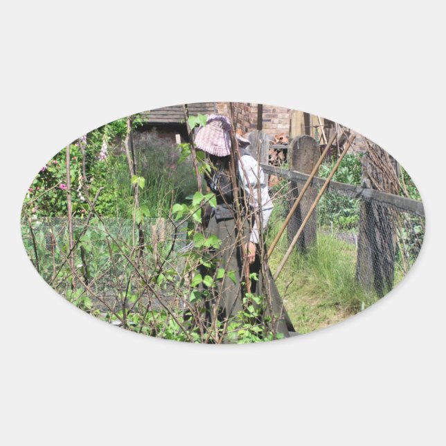 PEGATINA OVALADA INGLATERRA VICTORIANA (Anverso)