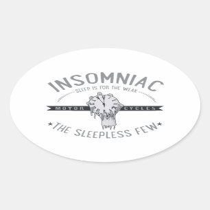 Pegatina Ovalada Insomnio