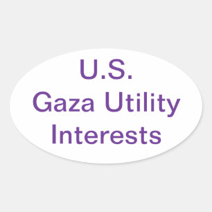 Pegatina Ovalada Intereses de Utilidad EEUU-Franja de Gaza Hankamer