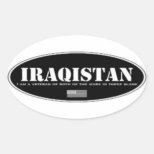 Pegatina Ovalada Iraqistan