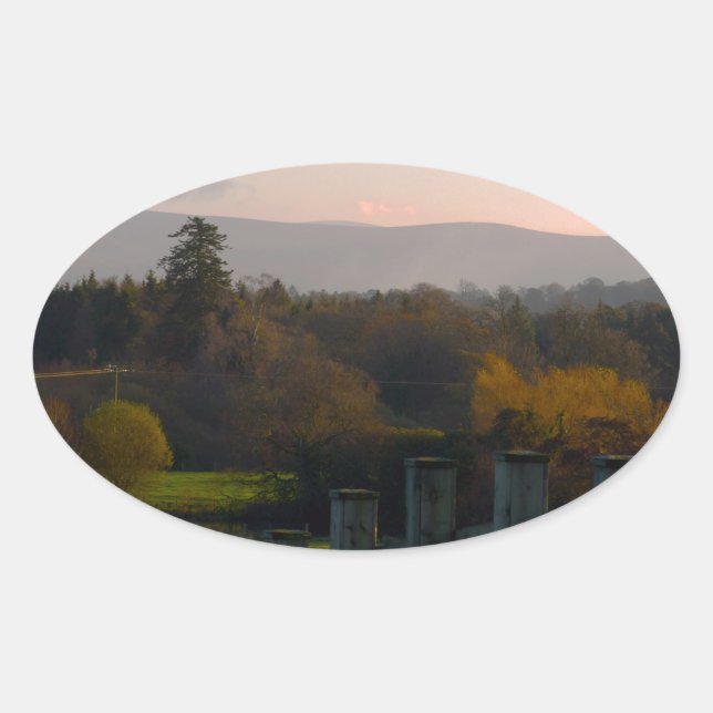 Pegatina Ovalada Irlanda es hermosa (Anverso)