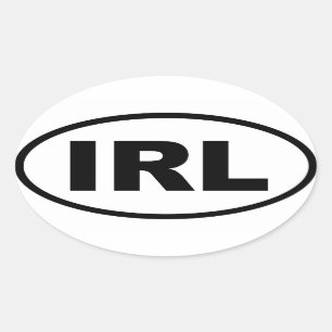 Pegatina Ovalada Irlanda - IRL - europeo