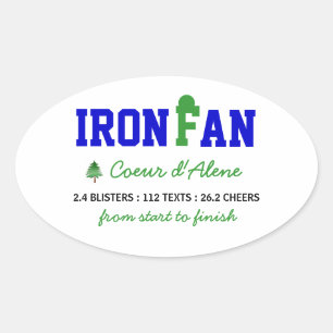 Pegatina Ovalada IronFan