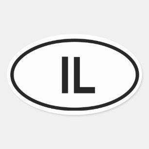 Pegatina Ovalada Israel "IL"
