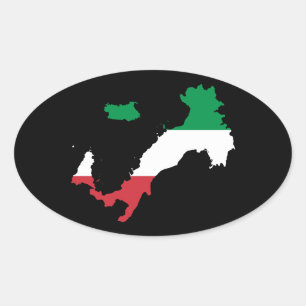 Pegatina Ovalada Italia
