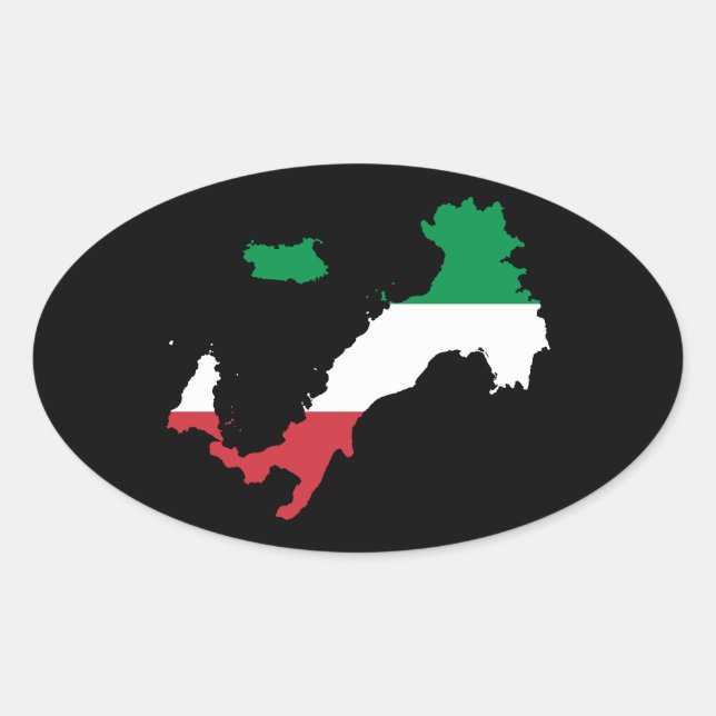Pegatina Ovalada Italia (Anverso)